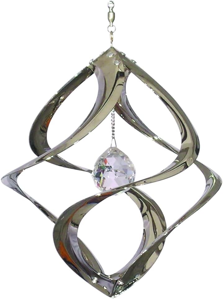Red Carpet Studios The Original Helix Cosmix Wind Spinner, 11-Inch, Chrome and Crystal