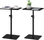 RCHYFEED Small Side Tables for Small Spaces, End Table Metal Side Table Set of 2, Height Adjustable 17-29.6 Inch Side Tables TV Tray Table for Couch, Sofa, Bedroom, Living Room, Indoor & Outdoor