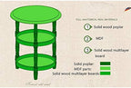 Telephone Table, Small Telephone Coffee Side Table,Living Room Sofa Side Table,Three Layers of Storage,Round Tray Side Table,No Assembly Required(Black Walnut-20.07 * 20.07 * 24.60in