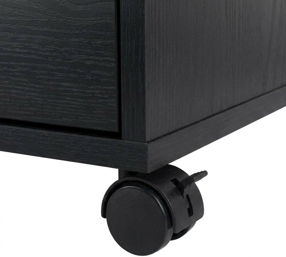Furnifact Black Storage Cabinet, Composite Wood Pantry Organizer, Spacious 32.13-inch Width, Durable Construction, Contemporary Design for Kitchen or Closet