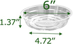 TRUEDAYS 6 Inch 5 Pack Clear Plant Saucers Flower Pot Tray Excellent for Indoor & Outdoor Plants