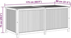 Wood Garden Backyard Organization, Wooden Garden Storage Box for Patio Furniture and Outdoor Cushions, 68.9"x31.5"x29.5",-646
