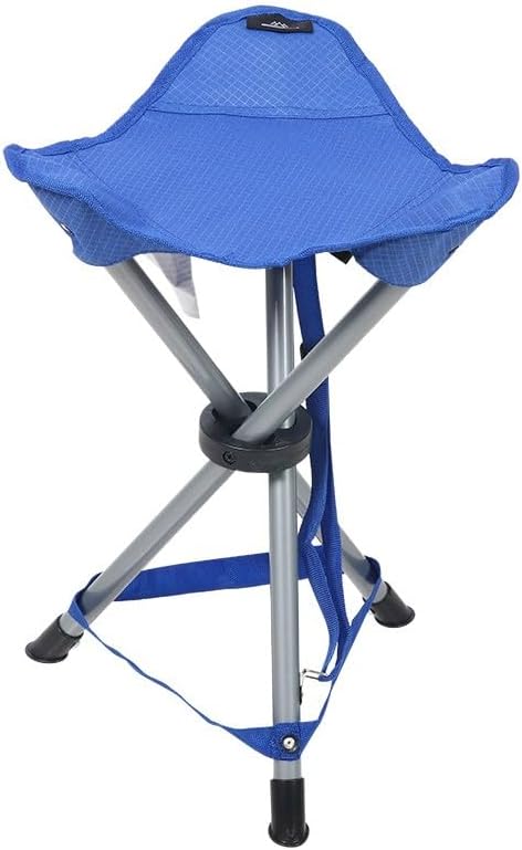 Tripod Stool Camping Chair featuring a lightweight and portable design made from RipStop fabric (2.2 lbs), perfect for Camping, Hiking and Fishing with weight capacity up to 225 lbs.
