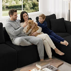 Novilla Modular Sectional Sofa, Modern Cloud Sectional Couch with Smarts Coil® Support, Upholstered Couch for Living Room Apartments Bedroom, No Assembly Required (Armless Chair)