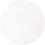 Kate and Laurel Squires Modern Marble Round Side Table, 16 x 16 x 24, White Marble and Dark Brown, Marble Top Circle End Table for Use as a Bedroom Nightstand or Living Room Plant Stand Option