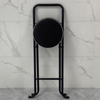 Folding Bar Stool (32inch/80cm)- Comfortable Padded Seat -Kitchen Counter Breakfast Bar Desk Stool Chair - Portable High Chair Stool for Picnic Garden Party (Color : Black B)