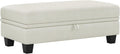 Belffin 45.9" Storage Ottoman Bench Oversized Ottoman for Footrest Upholstered Entryway Bench with Seating for Bedroom, Living Room. Beige