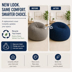ULTIMATE SACK | 4 Ft Bean Bag Chair Replacement Cover Only | Teal Suede | Removable Washable Cover only