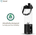Portable Blender - Cordless 24oz. Personal Blender for Shakes and Smoothies, Licuadora, BPA Free - Ice Crush, Dishwasher safe parts, Waterproof, Triple Batteries, Juicer Cup, Black
