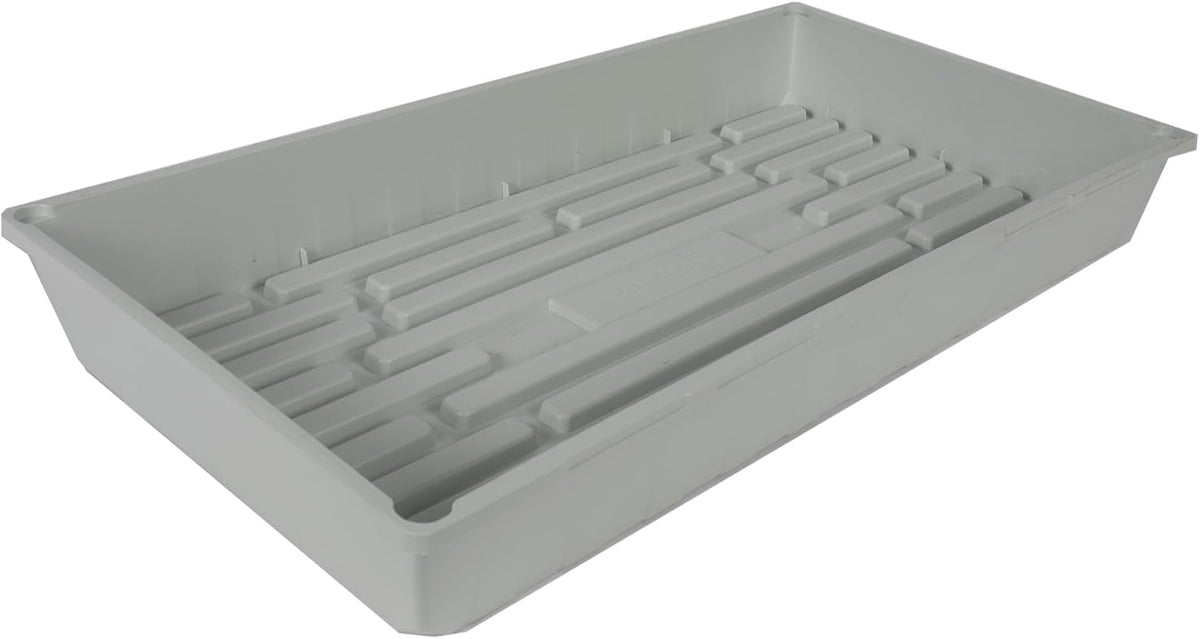 SUNPACK 10" x 20" Mega Plastic Seed Starting Tray, White, 2.5" (Pack of 30) - No Drainage Holes, Ideal for Greenhouses or Indoor Gardening - Made of Thick, Strong Plastic