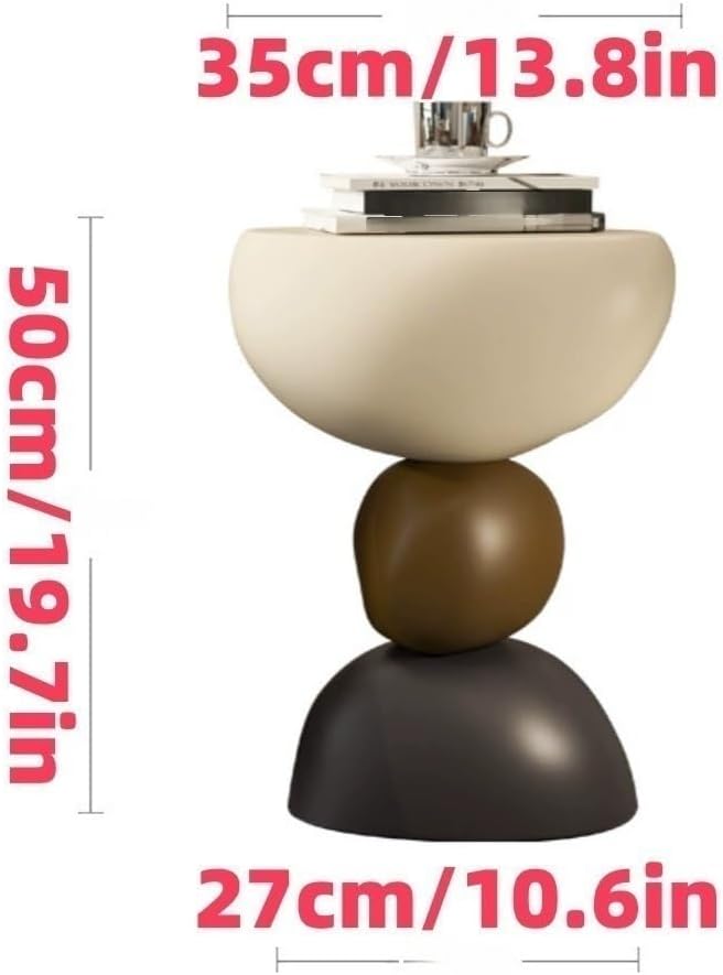 Corner Table, Fiberglass Coffee Table, Small Corner Desk, Bedside Table, Decorative Side Table for Bedroom, Living Room, Balcony, Study