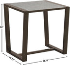 Pemberly Row Contemporary 3-Piece Coffee & End Table Set, Black Nickel Finish, Patterned Mirror Tops, Metal Sled Base with Cross Stretchers, Modern Style Living Room Furniture for Décor and Practical
