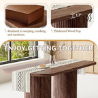 79" Dining Table Set for 8,Large Rectangular Kitchen Table Set for 8 with Cushioned Chairs,Modern Mid-Century Wood Dining Room Table Set,Ideal for Dining & Gatherings (Walnut)