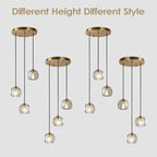 3 Light Pendant Light Fixtures, Crystal Pendant Lights Kitchen Island, Modern Hanging Lights Brushed Brass Cluster Pendant Lighting for Dining Room Bathroom