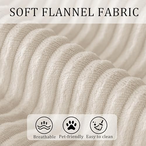 Futon Sofa Bed Modular Loveseat Sleeper Folding Pull Out Couch with Pillows, No Assembly Required Couch for Living Room Bedroom Guest Room (Beige, 53.15" Loveseat Sofa)
