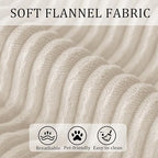 Futon Sofa Bed Modular Loveseat Sleeper Folding Pull Out Couch with Pillows, No Assembly Required Couch for Living Room Bedroom Guest Room (Beige, 53.15" Loveseat Sofa)