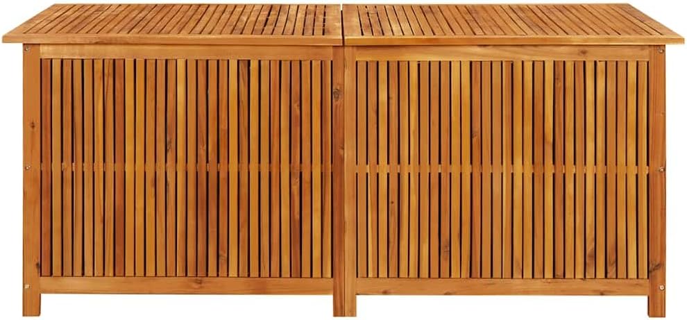 Wood Garden Backyard Organization, Wooden Garden Storage Box for Patio Furniture and Outdoor Cushions, 68.9"x31.5"x29.5",-646