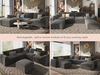 EASE MOOSE Oversized Sectional Modular Sofa,Extra Large L Shaped Couch Wide Deep Seat, Modern Comfy Modular Cloud Couch for Living Room,Removable and Washable