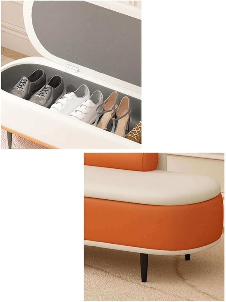 Modern Bedroom Bedside Bench Shoe Entrance Long Entry Cloakroom Sofa Entryway(Red,Large)