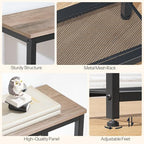 HOOBRO Narrow Console Table, Sofa Table, 44.9" Skinny Entryway Table | Long Behind Couch Table with Storage Shelves, for Living Room, Foyer, Hallway, Greige and Black BG86XG01