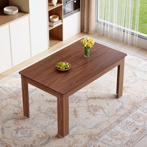 Extendable Dining Table for 4-10 People｜59-87 Inch Rectangular Kitchen & Dining Room Table with 2 Extension Leaves｜Modern Walnut Wood Expandable Table