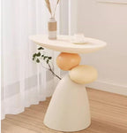 Multifunctional Resin Side Table, Distinctive End Table, Good Luck Coffee Table, Sofa Centre Table, Furniture for Living Room Decorations(White)