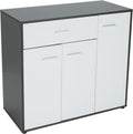 LOKO Buffet Cabinet with Storage, Multifunctional Kitchen Storage Cabinet with Adjustable Shelf & Anti-toppling Devices, Sideboard Side Table in Modern Style, 35 x 16 x 31.5 inches