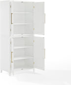 Maykoosh French Fabulous Roarke Kitchen Pantry Storage Cabinet - 15.75" D x 30" W x 70.63" H, Adjustable Shelf, Floor Mountable, Engineered Wood Finish