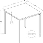 Monarch Specialties I 3827 Accent Table, 22" H, Side Table, End, Small, Nightstand, Square, Bedroom, Living Room, Black Laminate, Black Metal, Contemporary