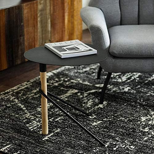 Telephone Table, End Table,Sofa Coffee Side Table,Telephone Side Table,Balcony Leisure Table(Color:Black,Size:18.1118.1118.89in)