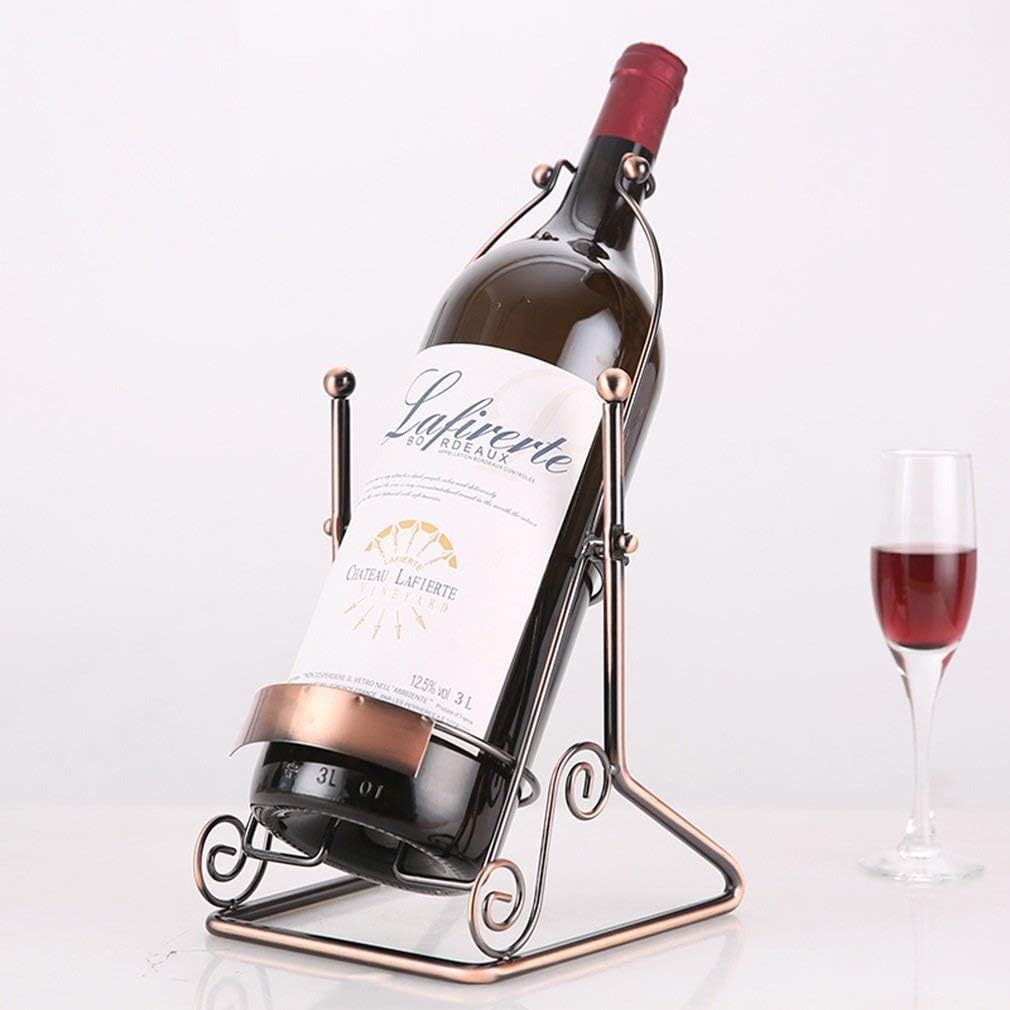 Stainless Steel 1.5L 3L 5L Large Retro Bottle Wine Holder for Home Decor (Size : 19 * 16 * 32cm)