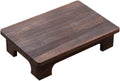 Low Wooden Tea Table, Elegant, Stable, Minimalist Stool, Lightweight Floor Table, Compact for The Windowsill in The Room, Brown, 40x28x10cm