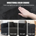 79" Sofa Bed,Convertible Futon Sofa Bed, Couch for Living Room | 6-In-1 Convertible Sofa Bed,Corduroy Futon Sleeper Sofa,Modular Pull Out Couches for Bedroom,Lounge,No Assembly Black Couch
