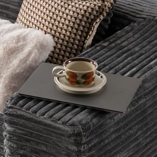 ovios 104" Cloud Couch with L-Shape Chaise,Modern Sectional Modular Sofa with Deep Seat, Upholstered Couches for Living Room Bedroom,No Assembly Required, Grey (Plush Corduroy Fabric)