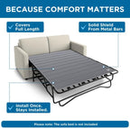 Meliusly Sleeper Sofa Bed Support Board Queen (54x64) - Permanent Fit | SleeperSaver Permanently Installed, Folds with Frame - Under Mattress Bar Shield for Pull Out Couch, Wood Sofa Bed Board