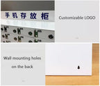 Acrylic Phone Storage Cabinet with 50 Lockable Slots Secure Mobile Device nizer for Offices Schools and Events - Perfect for Enhanced Safety and nization