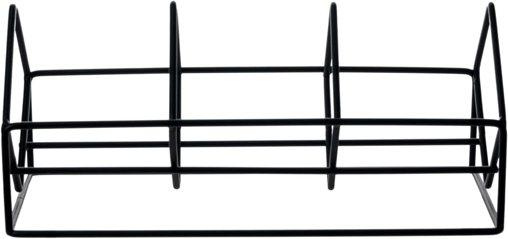 MyGift 3 Slot CD Holder, 30 Capacity Black Metal Media Organizer Rack | Three-slot stand stores up to 30 jewel cases for CDs, DVDs, and video games in a compact tabletop design