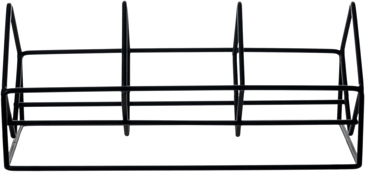 MyGift 3 Slot CD Holder, 30 Capacity Black Metal Media Organizer Rack | Three-slot stand stores up to 30 jewel cases for CDs, DVDs, and video games in a compact tabletop design