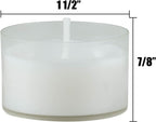 Stonebriar 96 Count White Unscented Smokeless Long Burning Clear Cup Tea Light Candles with 6 to 7 Hour Burn Time