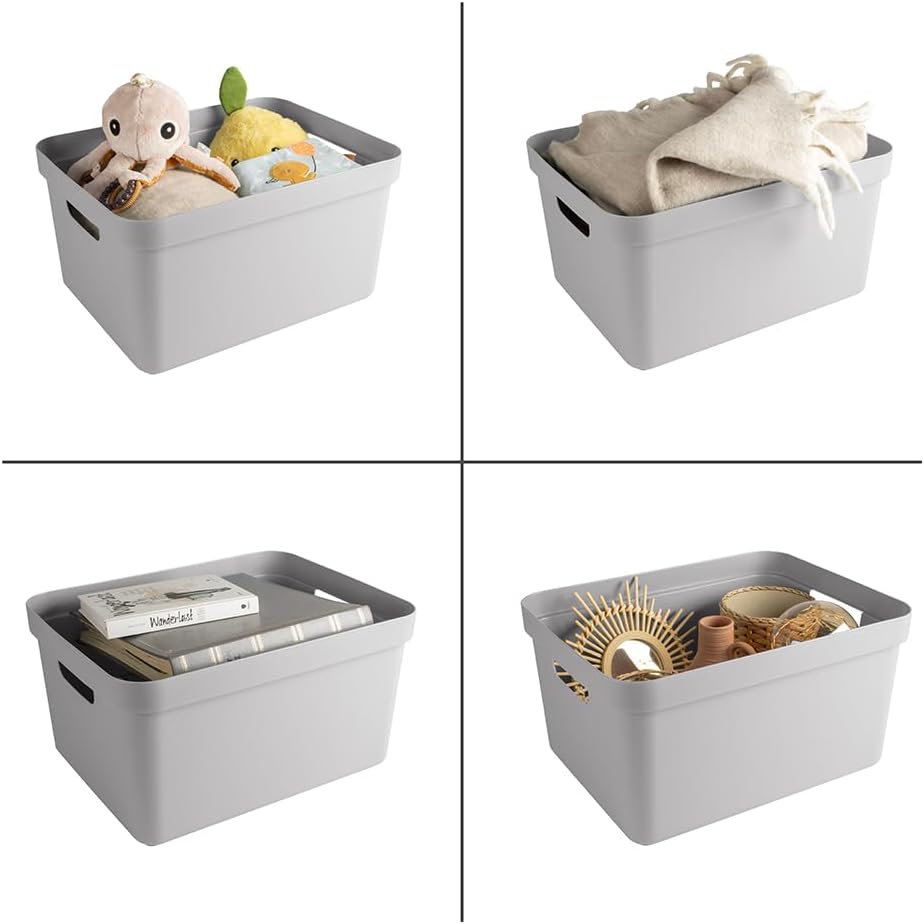 Sunware Sigma Home Storage Box, Light Grey, 32 Litre