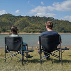 TIMBER RIDGE Aluminum Oversized Camping Chair, Support 400lbs | Lightweight Directors Chair Foldable with Side Table Detachable Side Pocket for Outdoor Camping, Lawn, Picnic