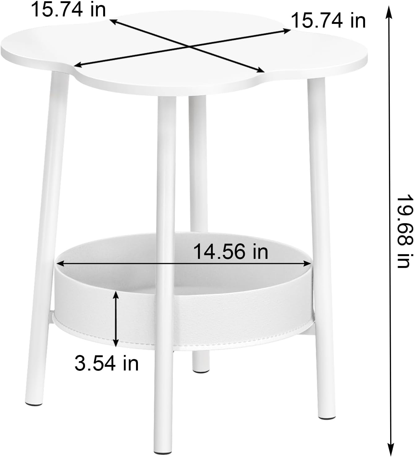 Cloud Coffee Table,Household Small Dining Table Round Side Table 2-Tier Small Tea Table Modern Style End Table Living Room Center Minimalist Display Coffee Table for Living Room Small Space White