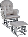 Suite Bebe Mason Glider Rocker with Ottoman, Grey and Light Grey