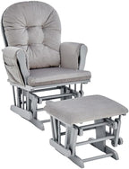 Suite Bebe Mason Glider Rocker with Ottoman, Grey and Light Grey