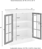 Crosley Furniture Cecily Stackable Pantry Storage Cabinet with Shelves, Kitchen, Dining, or Laundry Room, White/Matte Black