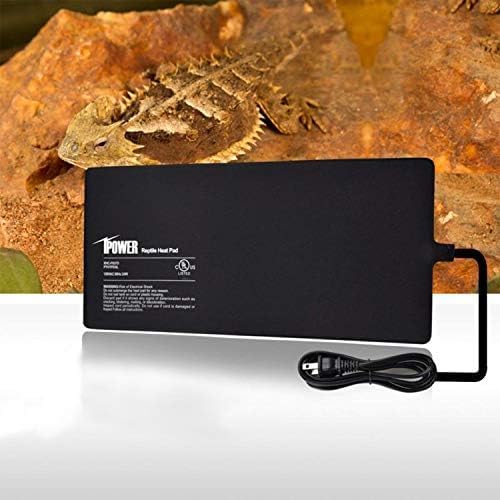 iPower 8 by 18-Inch 24W Reptile Heat Mat, LCD Digital Aquarium Thermometer, Under Tank Warmer Terrarium Heat Pad for Turtles Lizards Frogs and Other Small Animals, Multi Sizes