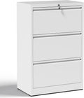 3 Drawer Metal Lateral File Cabinet with Lock,White Filing Cabinet | Heavy Duty Large Steel Storage Cabinets Home Office Wide Cabinets for Legal/Letter Size File,Assembly Required