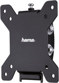 Hama Tilting TV Wall Mount, TV Bracket (TV 10 to 26 inches, 66 cm and 30 kg Max, Perfect for Amazon Echo Show 15, Tilt + 10°/- 15°, VESA 100 x 100 Max, Fisher & Jig Pegs) with 10-Year Guarantee, Black
