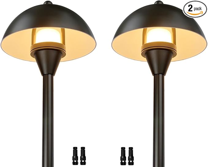 Arrownine Low Voltage Pathway Lights,Replaceable Path Lights G4 LED Outdoor Landscape Lighting Driveway Walkway Garden Yard Light Oil Rubbed Bronze Warm White Pack of 2