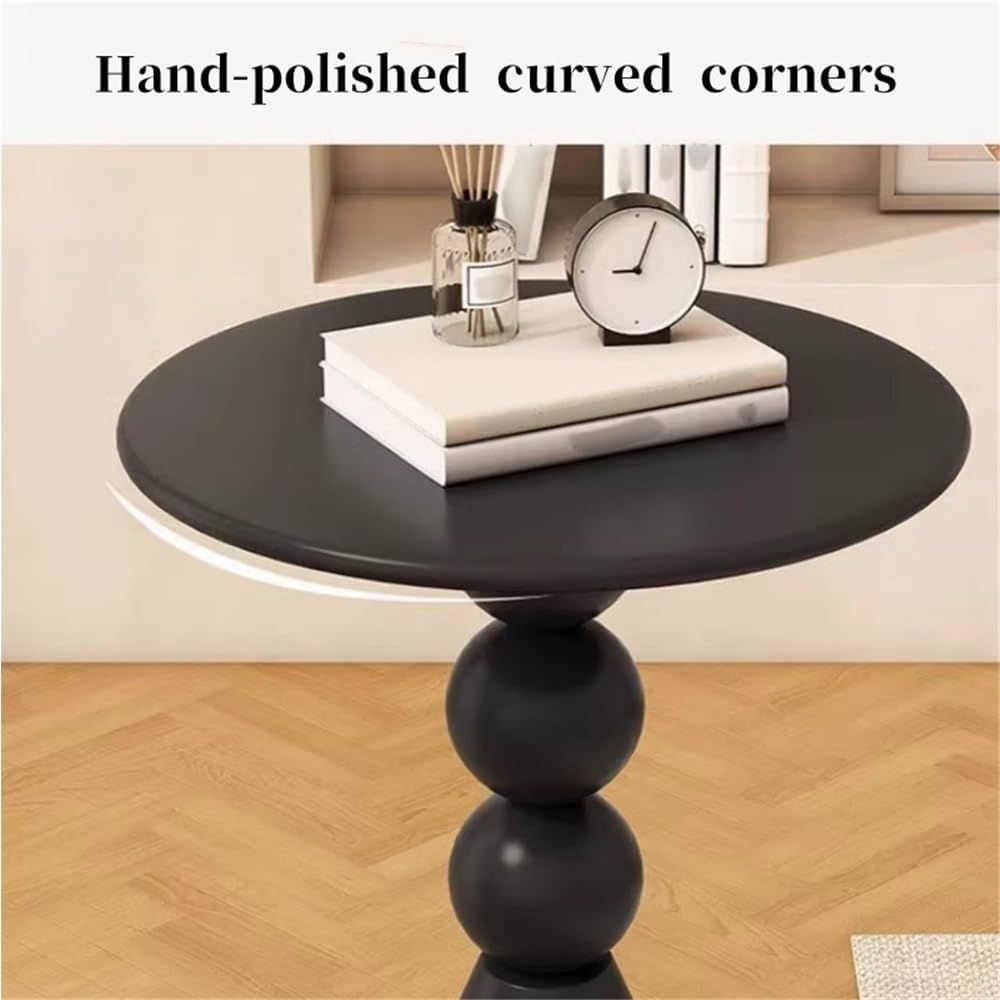 Modern Side Tables, Small Apartment Coffee Table, Iron Design Round End Tables, Suitable for Balcony Living Room, Bedroom Night Stand